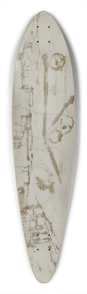 George Hendrik Breitner - The Edge of a City 39.3 inch art pintail longboard deck