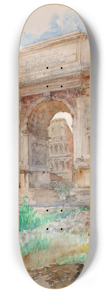 Cass Gilbert - Arch of Titus, Rome 8.25 inch art skate deck