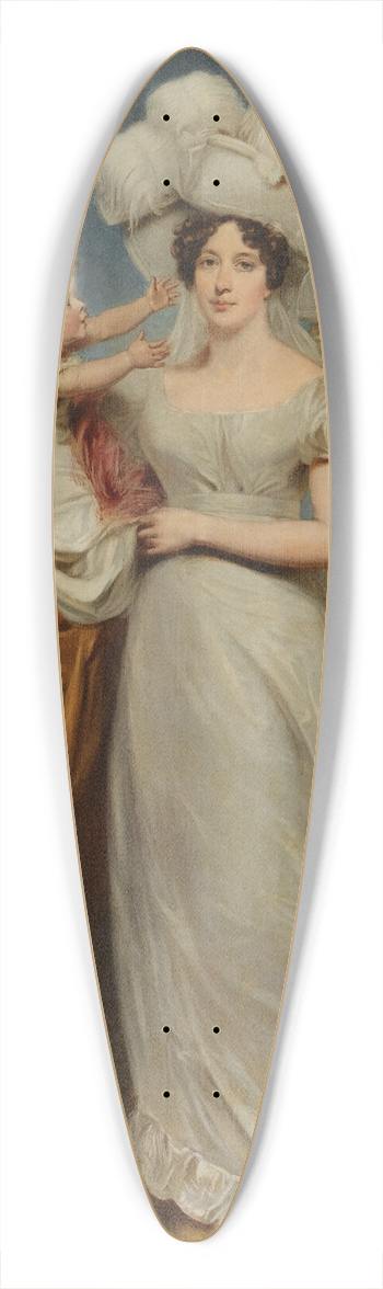 George Henry Harlow - Portrait of a Lady And Child 39.3 inch art pintail longboard deck
