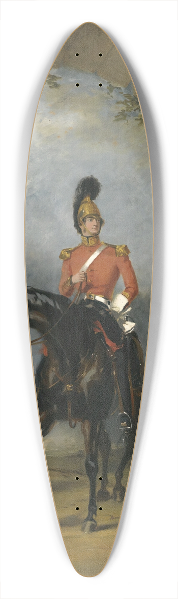 George Henry Laporte - Portrait Of An Officer Of Dragoon Guards 39.3 inch art pintail longboard deck