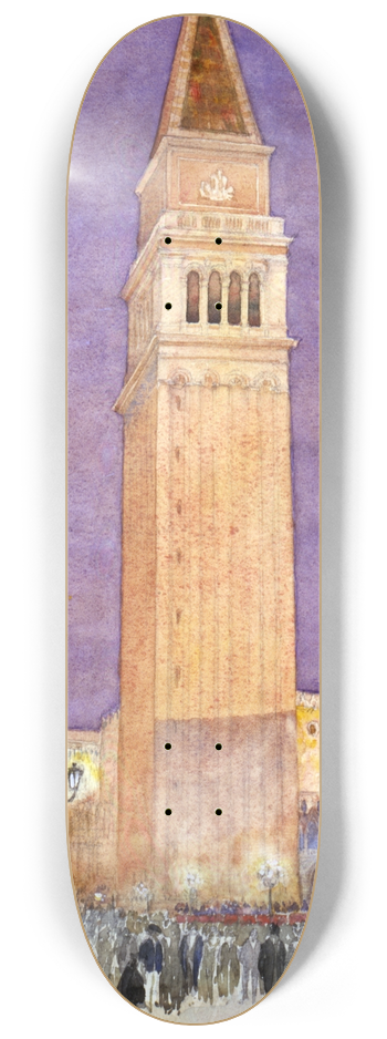 Cass Gilbert - Bell Tower, St. Marks Square, Venice 8.25 inch art skate deck