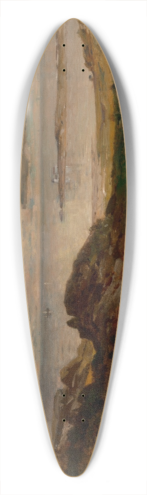 George Henry Smillie - A Bit of Massachusetts Coast 39.3 inch art pintail longboard deck