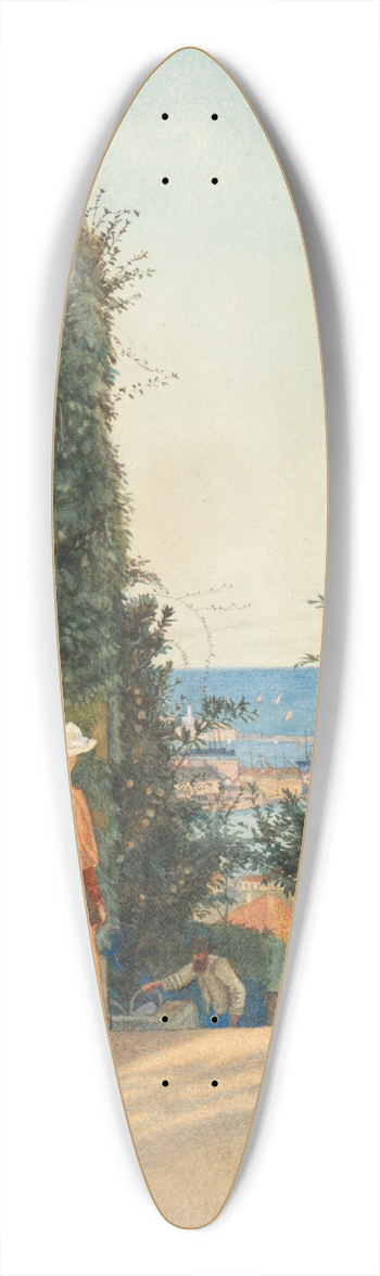 George Howard, 9th Earl Of Carlisle - Bordighera 39.3 inch art pintail longboard deck