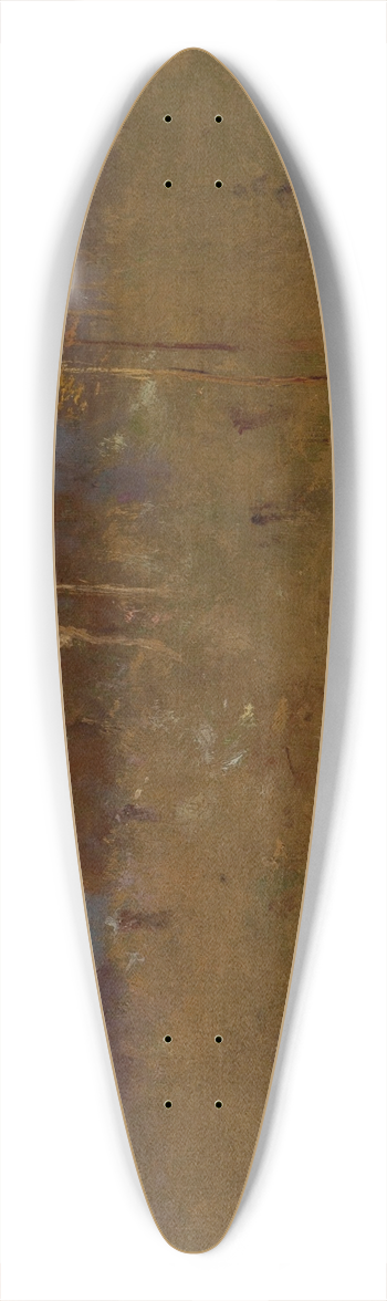 George Inness - Afterglow on the Meadow 39.3 inch art pintail longboard deck