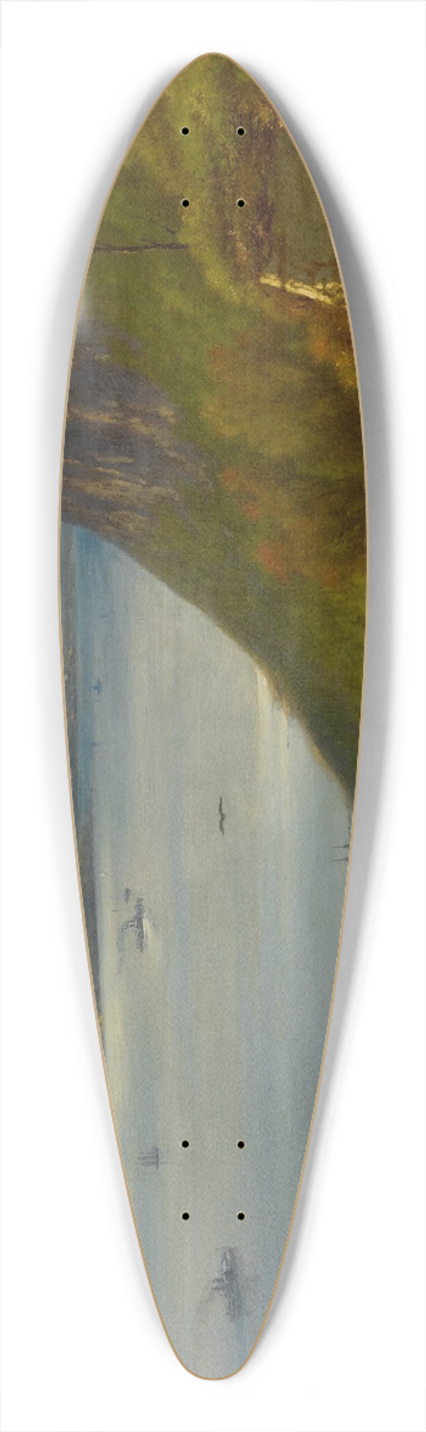 George Inness - Palisades on the Hudson 39.3 inch art pintail longboard deck