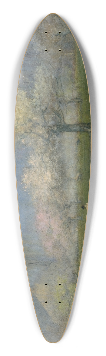 George Inness - Spring Blossoms, Montclair, New Jersey 39.3 inch art pintail longboard deck