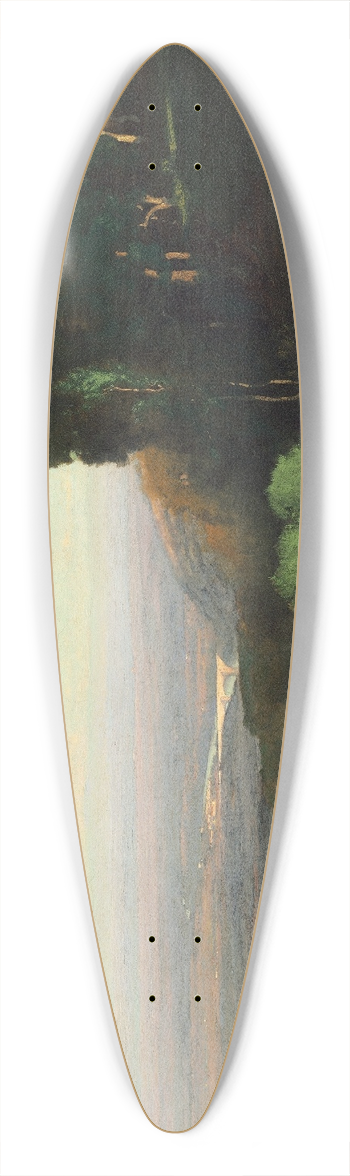 George Inness - View of the Tiber near Perugia 39.3 inch art pintail longboard deck