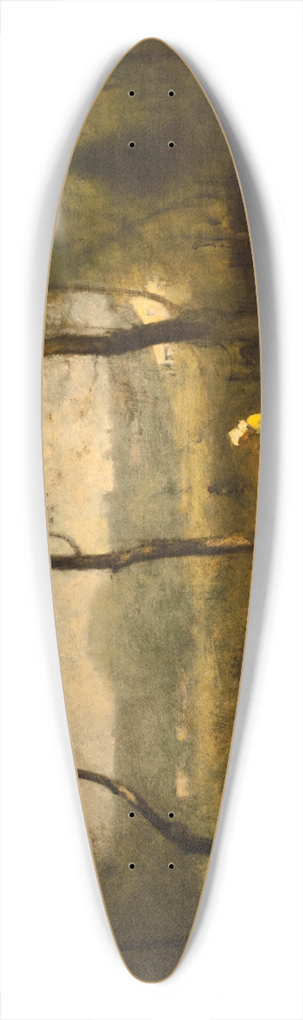 George Inness - Wood Gatherers, An Autumn Afternoon 39.3 inch art pintail longboard deck