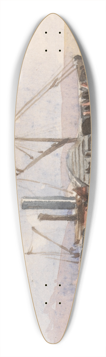 George Jackson - A Tug Vessel 39.3 inch art pintail longboard deck