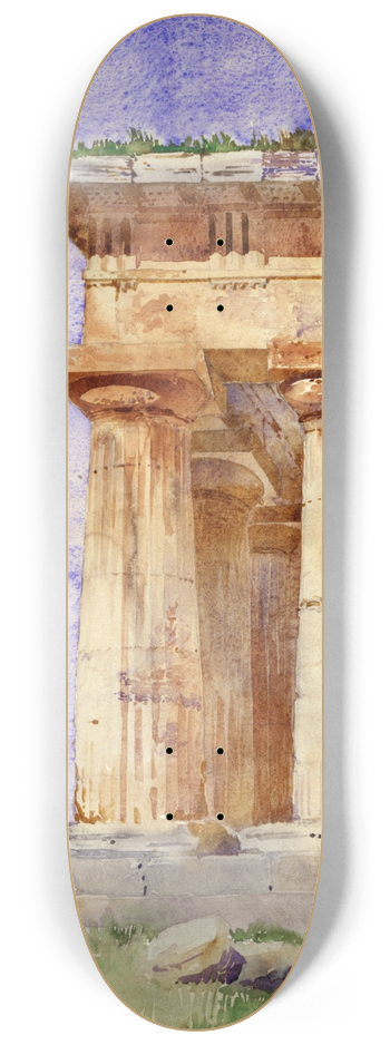 Cass Gilbert - Temple of Neptune, Paestum 8.25 inch art skate deck