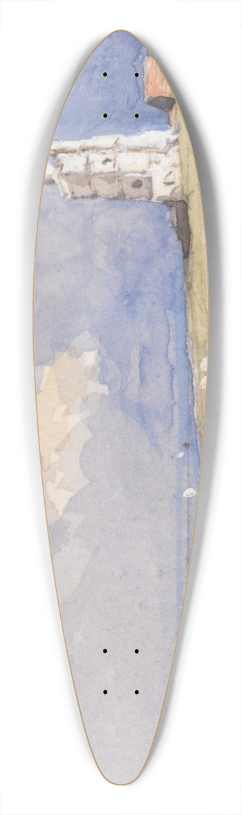 George Jackson - North Foreland Lighthouse 39.3 inch art pintail longboard deck