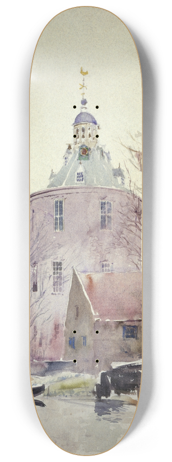 Cass Gilbert - Tower at Enkhuisen, Holland 8.25 inch art skate deck
