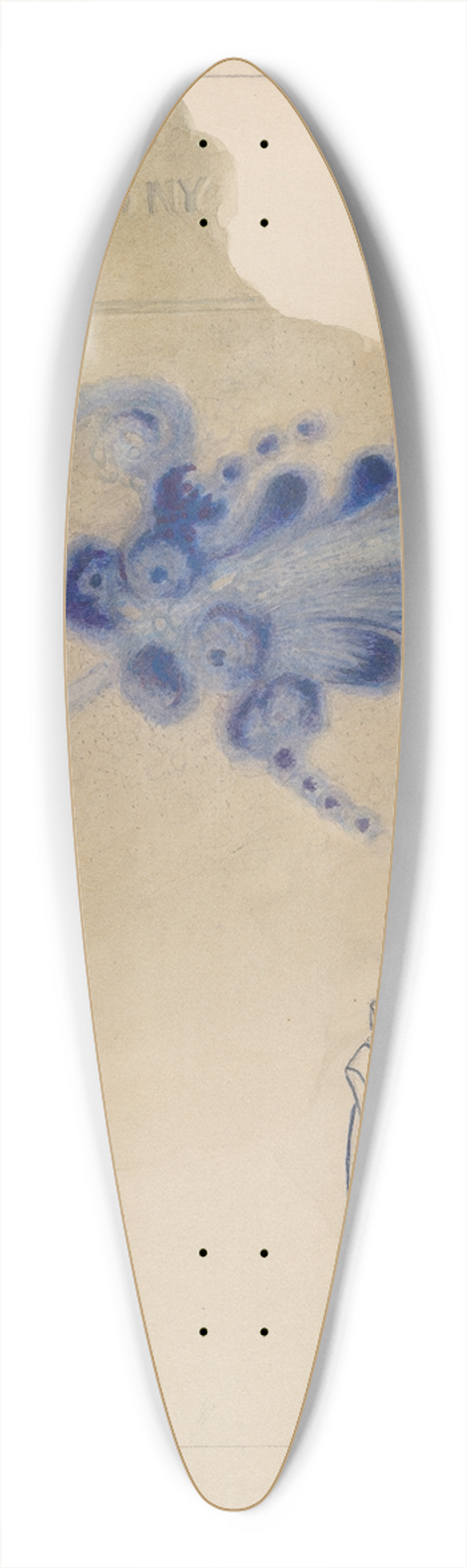 George Loughridge - Crock 39.3 inch art pintail longboard deck