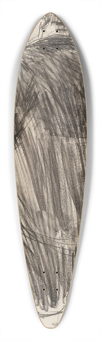 George Luks - Man Smoking 39.3 inch art pintail longboard deck