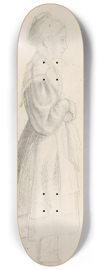 Adolph Tidemand - Stende kvinnefigur 8.25 inch art skate deck