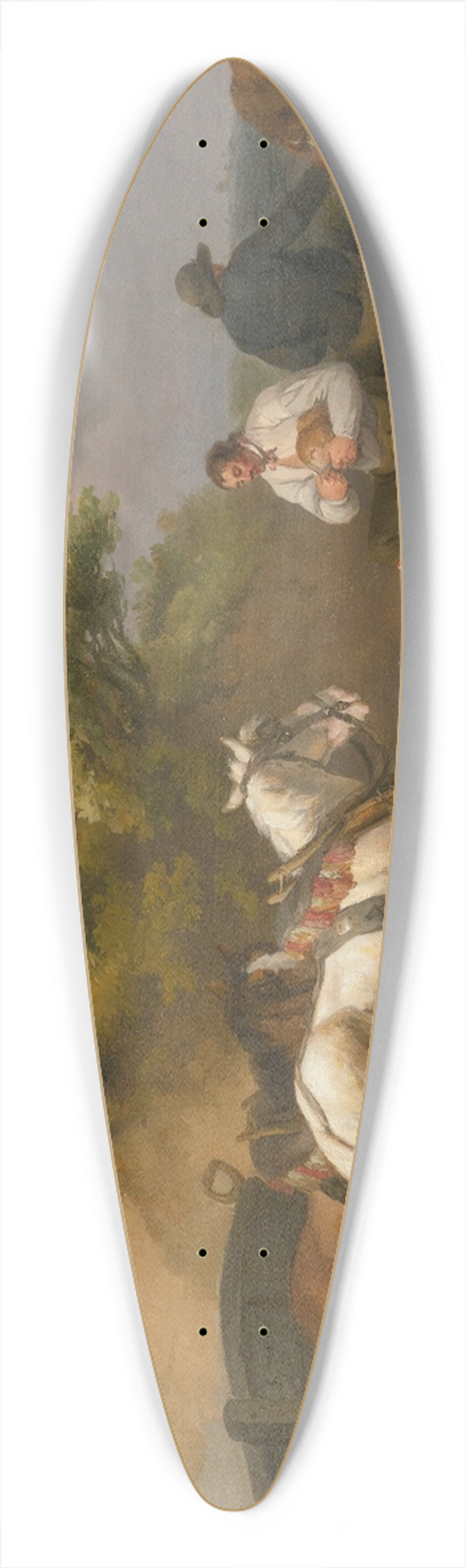 George Morland - The labourers rest 39.3 inch art pintail longboard deck