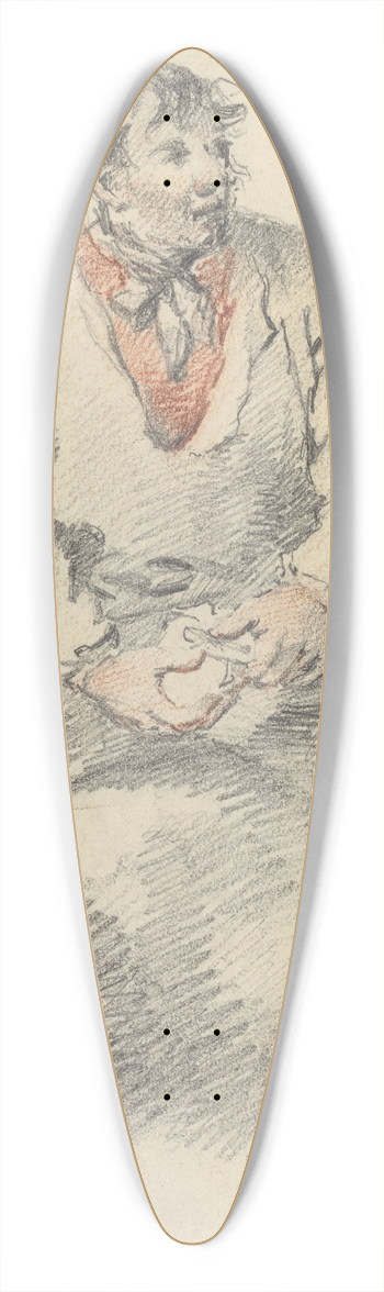 George Morland - The Mid-Day Meal 39.3 inch art pintail longboard deck