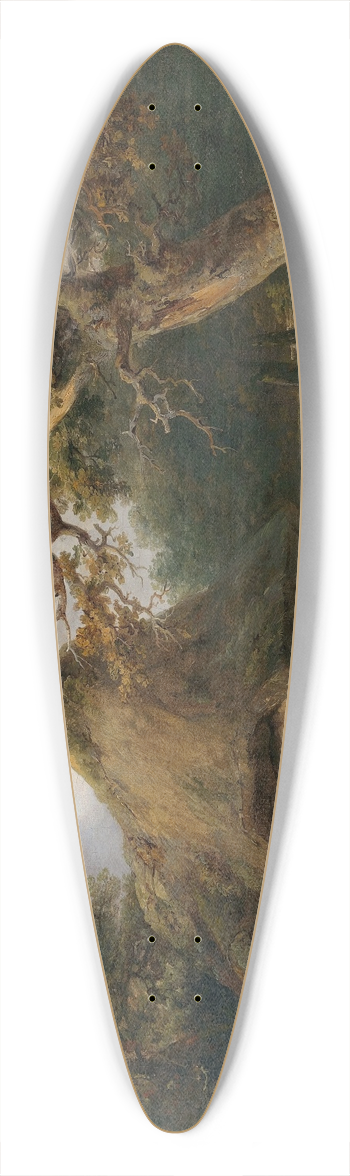 George Morland - The Old Water Mill 39.3 inch art pintail longboard deck