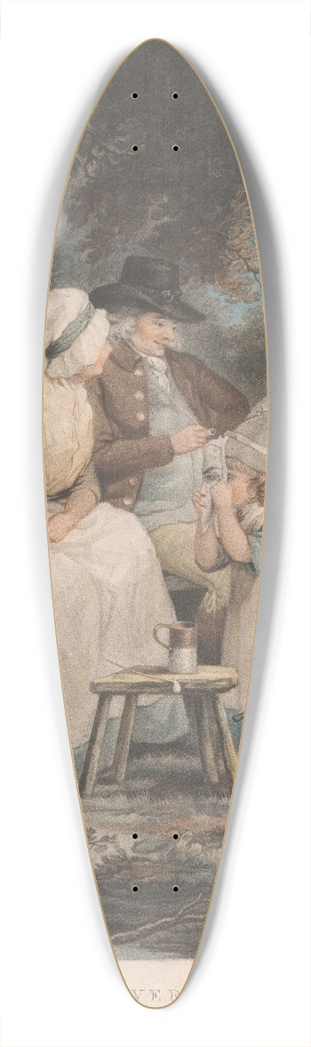 George Morland - Youth Diverting Age 39.3 inch art pintail longboard deck