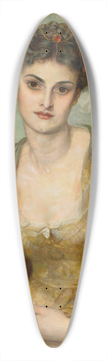 George R. Chapman - The Golden Witch 39.3 inch art pintail longboard deck