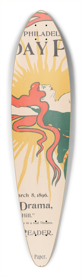 George Reiter Brill - Special features for Sunday, March 8th, 1896 39.3 inch art pintail longboard deck