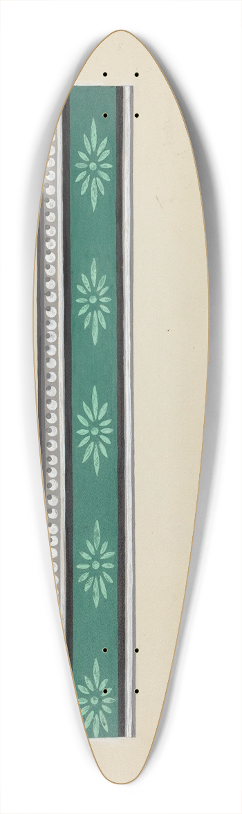 George Robin - Wall Paper Border 39.3 inch art pintail longboard deck