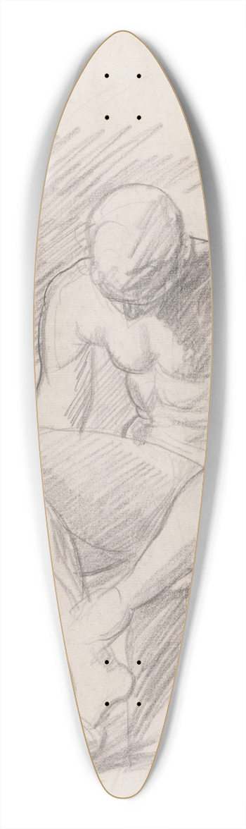 George Romney - Achilles Wounded 39.3 inch art pintail longboard deck