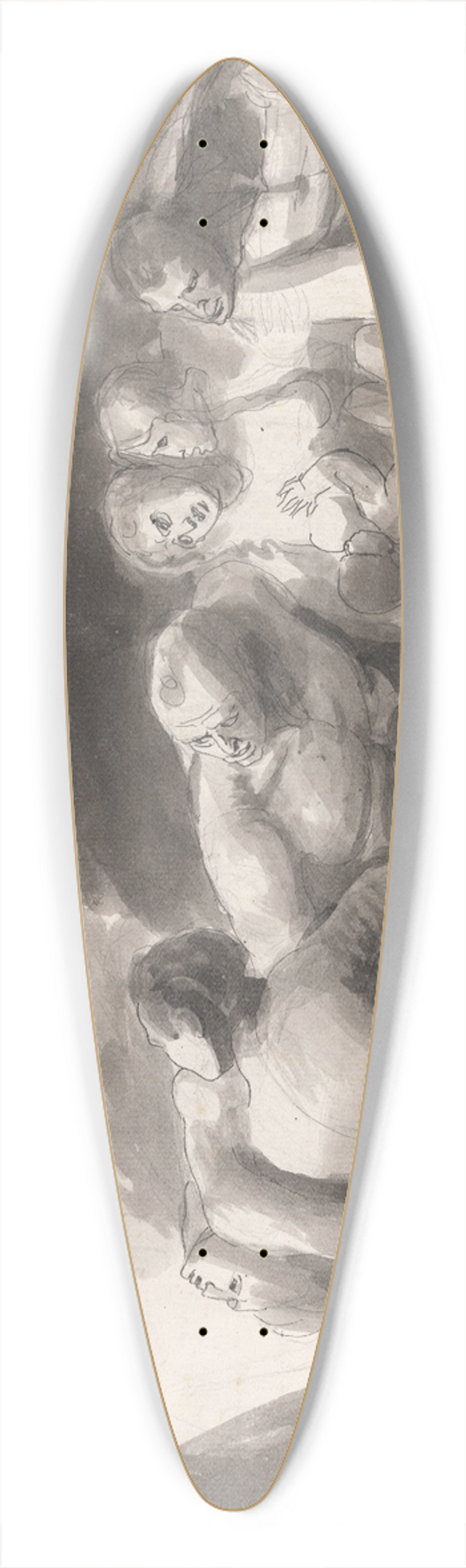 George Romney - Howard Visiting a Prison 39.3 inch art pintail longboard deck
