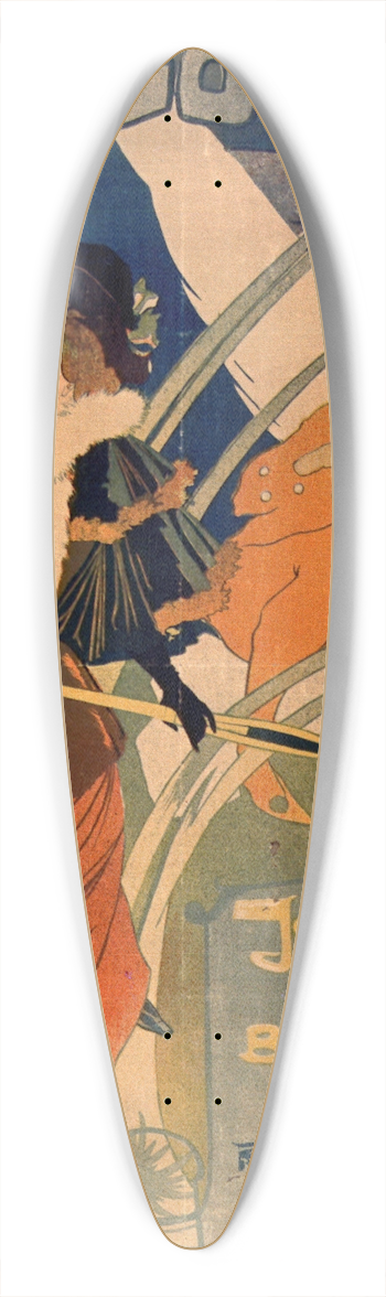 Georges de Feure - Le Diablotin 39.3 inch art pintail longboard deck