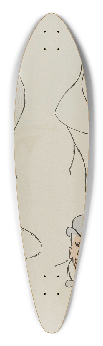 Georges Goursat (Sem) - baron Hubert Lejeune, M de Villeroy, Mme charron, MM Jacques et James Hennessy, inconnu 39.3 inch art pintail longboard deck