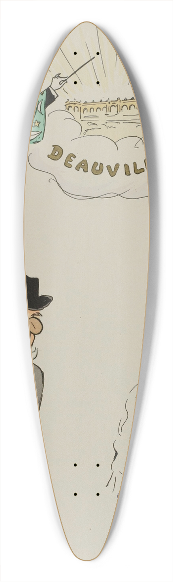 Georges Goursat (Sem) - Deauville 1912 39.3 inch art pintail longboard deck