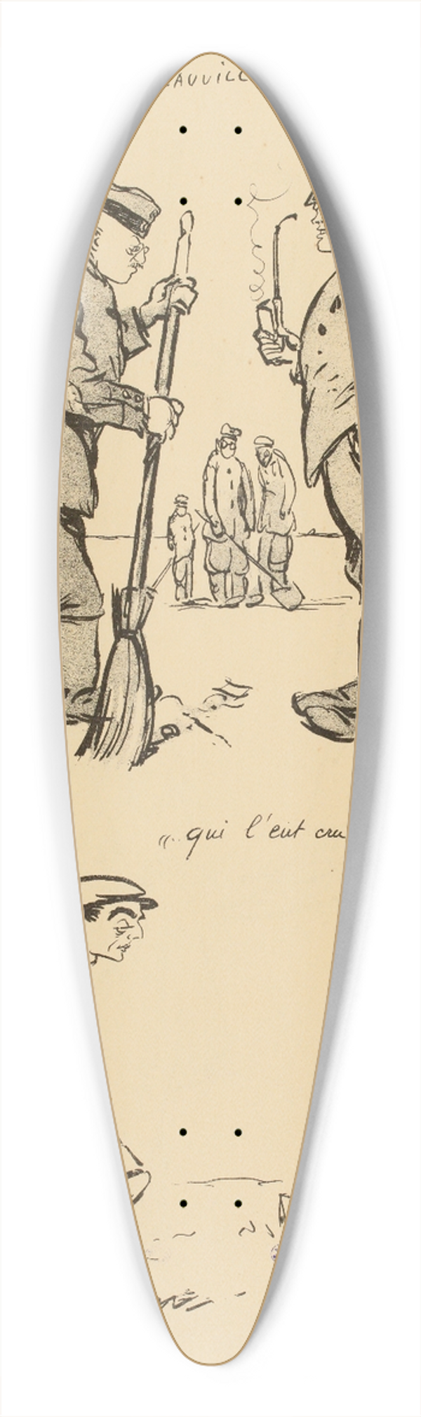 Georges Goursat (Sem) - Deauville  Saison 1917 39.3 inch art pintail longboard deck
