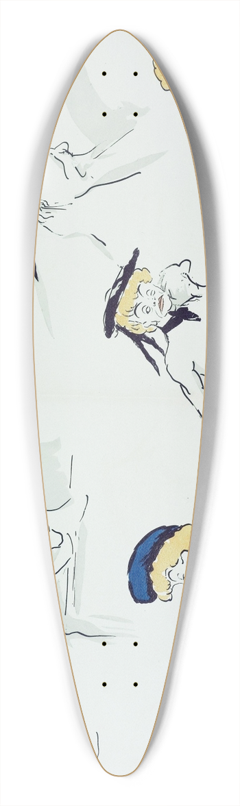 Georges Goursat (Sem) - Gabrielle Rju dite Rjane 39.3 inch art pintail longboard deck