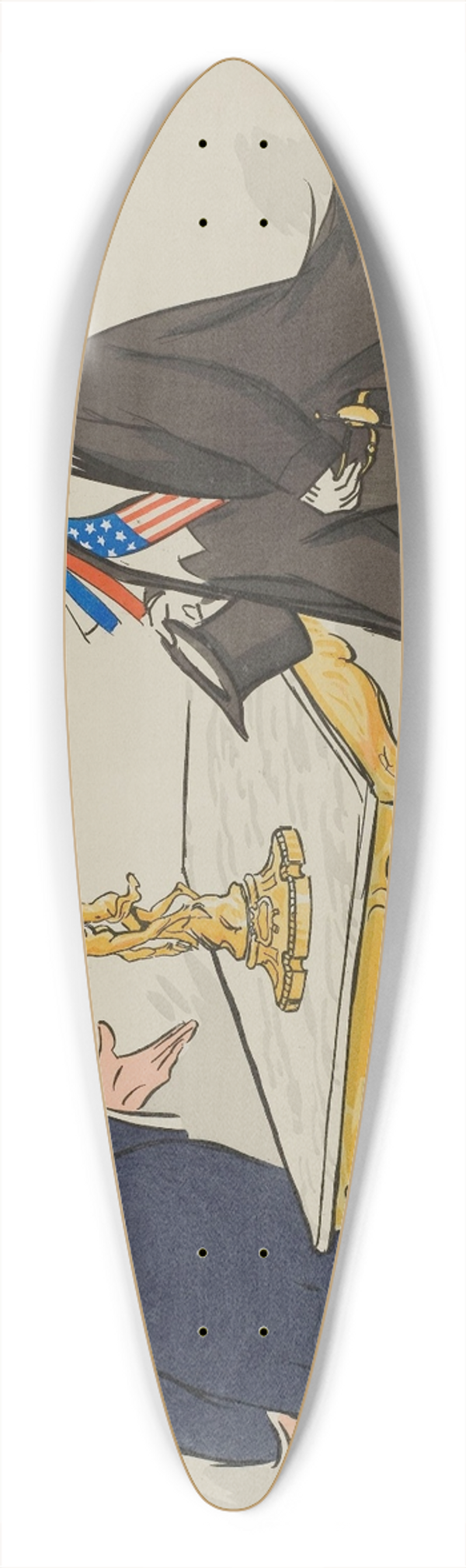 Georges Goursat (Sem) - La coupe du tango ; M Boin, A de Fouquires 39.3 inch art pintail longboard deck