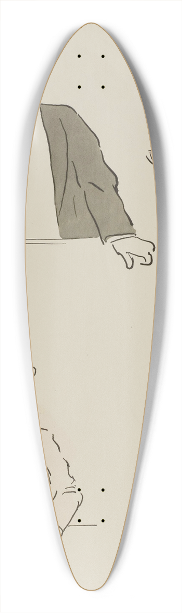 Georges Goursat (Sem) - Landau, D. Rochereau, Leonino, Letellier 39.3 inch art pintail longboard deck