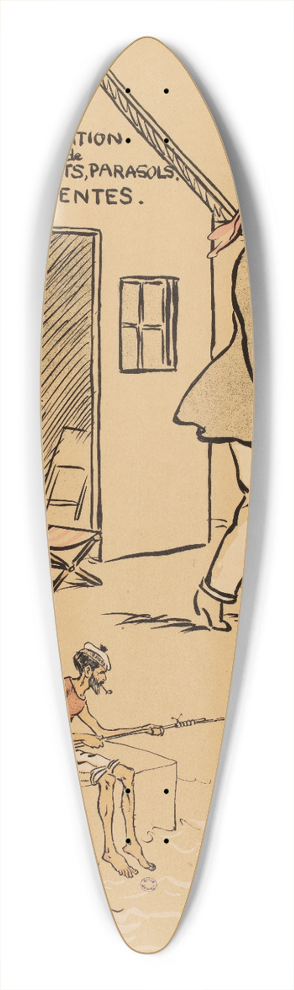 Georges Goursat (Sem) - Location de pliants, parasols, tentes 39.3 inch art pintail longboard deck