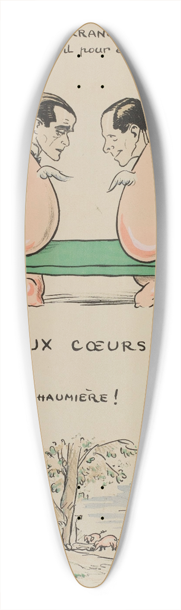 Georges Goursat (Sem) - Mais tout sarrange 39.3 inch art pintail longboard deck