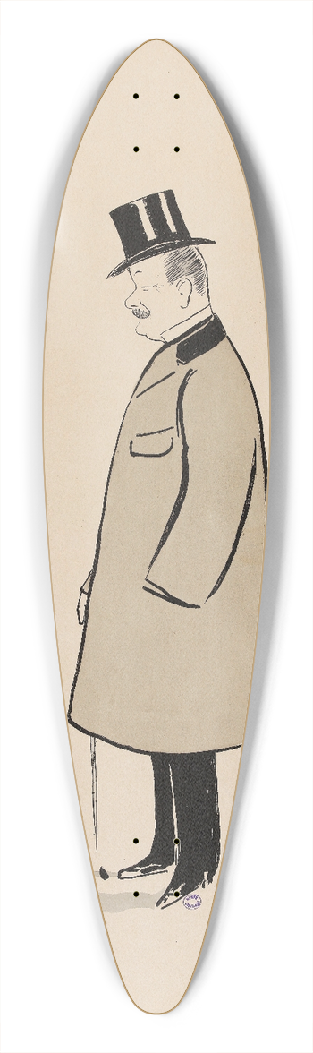 Georges Goursat (Sem) - Monsieur Jean Prat 39.3 inch art pintail longboard deck