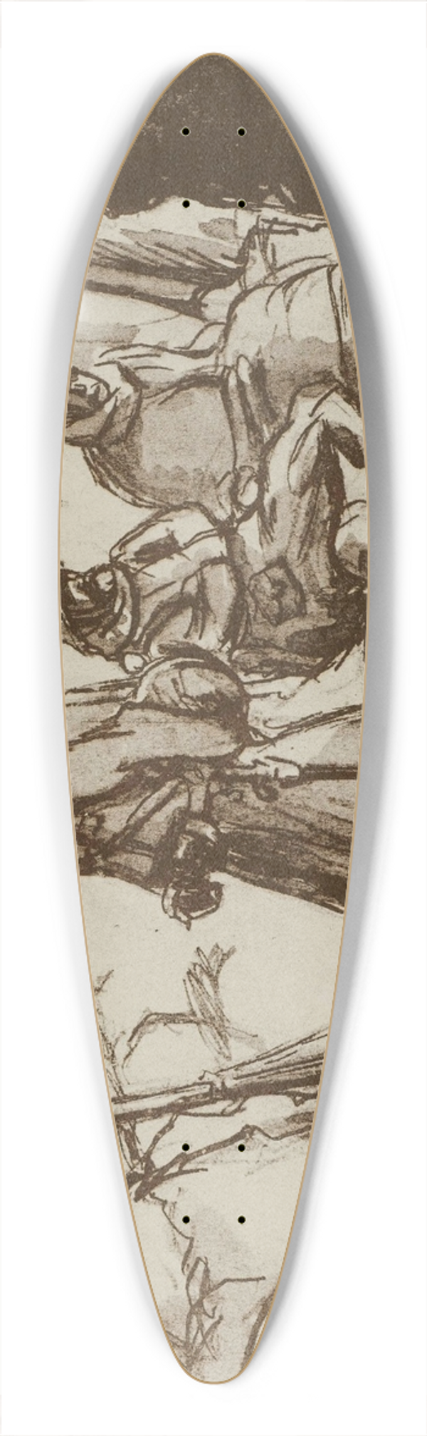 Georges Goursat (Sem) - Poste dcoute 39.3 inch art pintail longboard deck