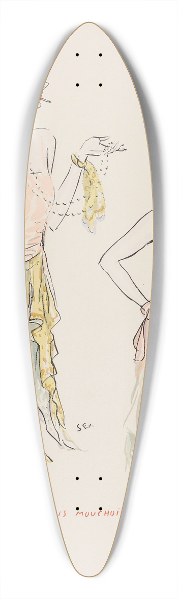 Georges Goursat (Sem) - qui veut des jolis mouchoirs 39.3 inch art pintail longboard deck