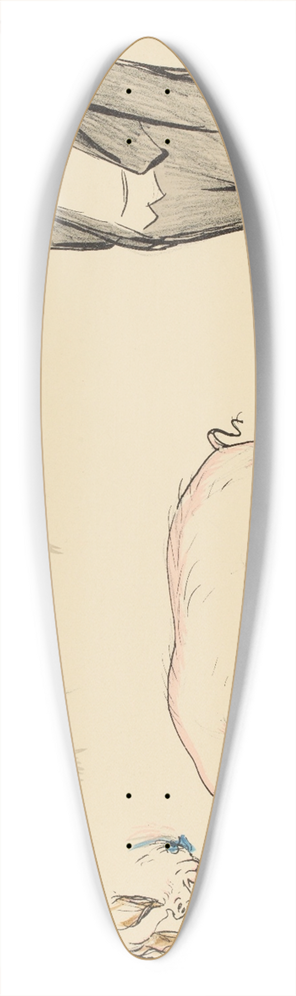 Georges Goursat (Sem) - What a pig this Sem ! 39.3 inch art pintail longboard deck