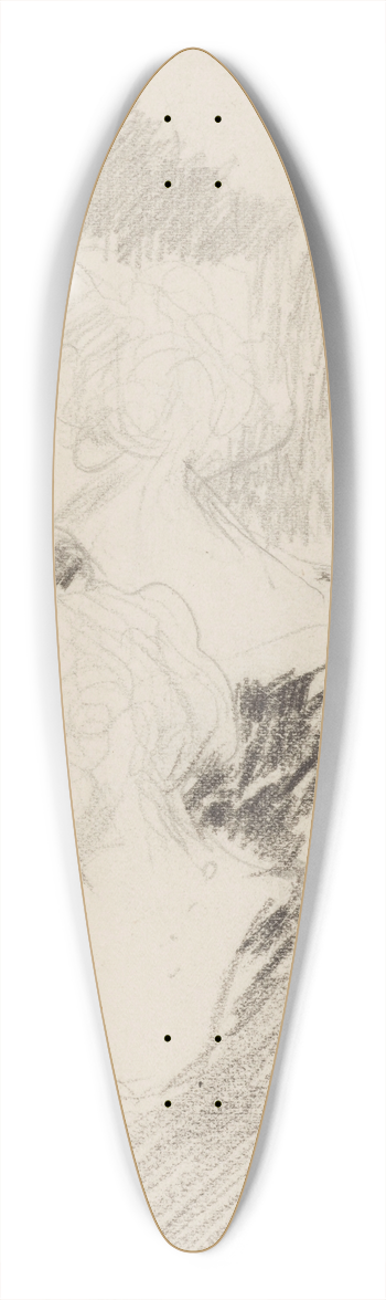 Georges Hugo - Etude de femmes 39.3 inch art pintail longboard deck