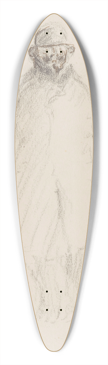 Georges Hugo - Personnage coiff dun chapeau, en pied de face 39.3 inch art pintail longboard deck