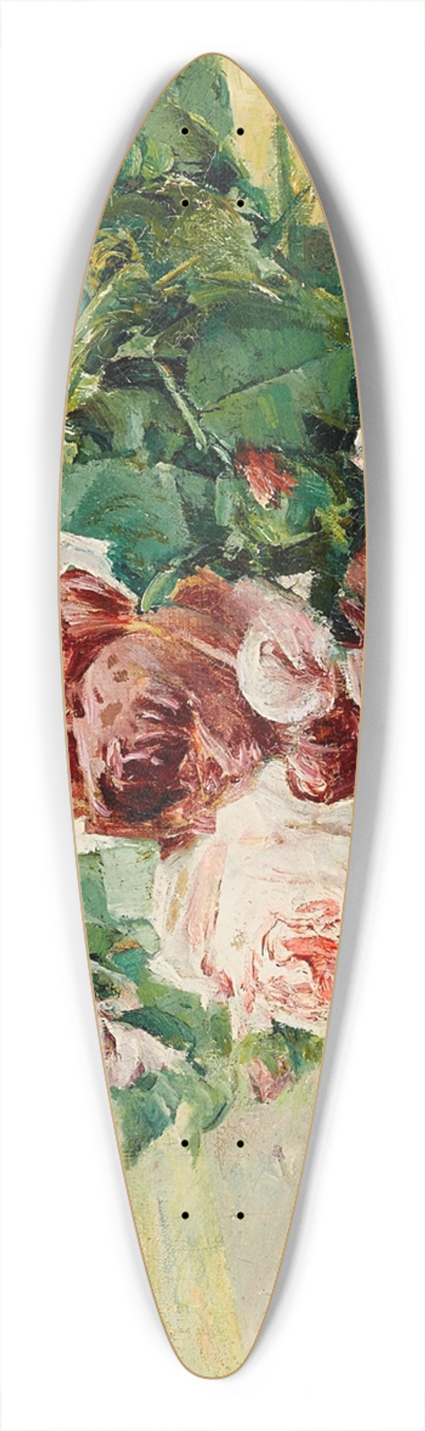Georges Jeannin - A still life with roses 39.3 inch art pintail longboard deck
