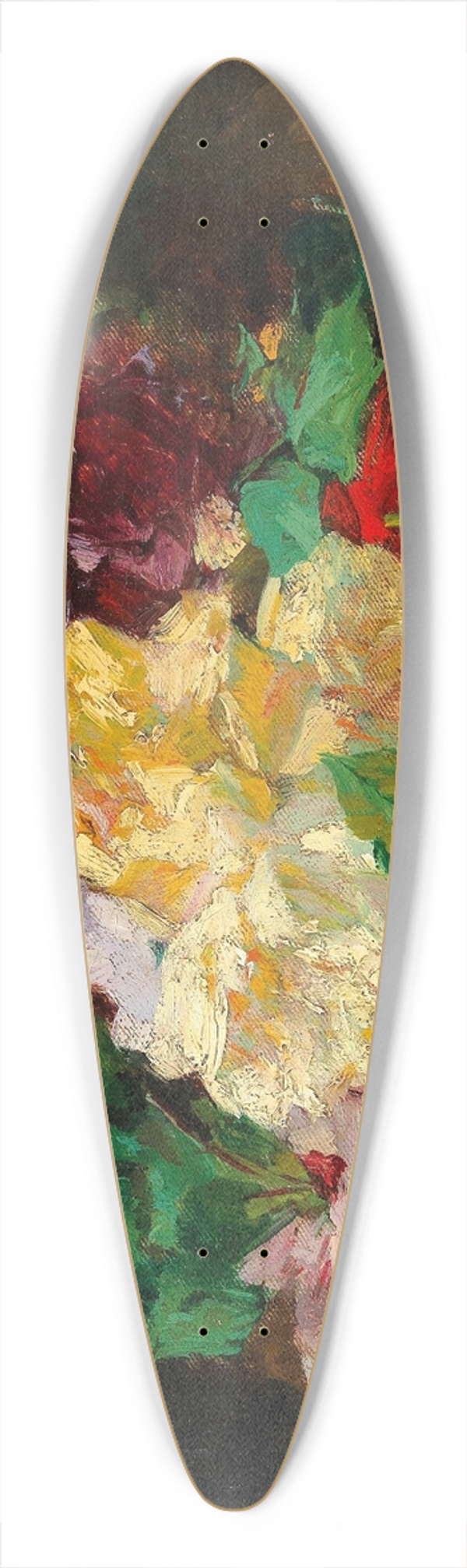 Georges Jeannin - Roses II 39.3 inch art pintail longboard deck