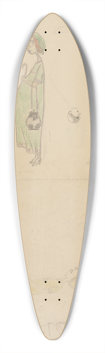 Georges Lacombe - Caricatures de Paul Srusier, Marguerite-Claude Srusier, Ker-Xavier Roussel, Pierre Bonnard et douard Vuillard 39.3 inch art pintail longboard deck