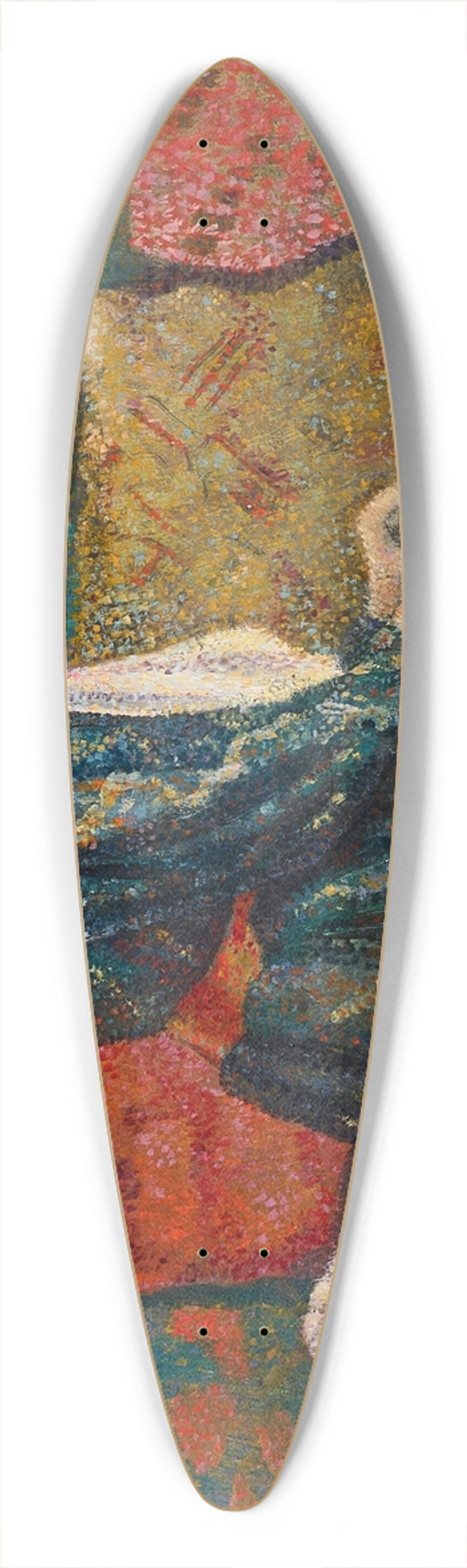 Georges Lemmen - La Jarretire 39.3 inch art pintail longboard deck