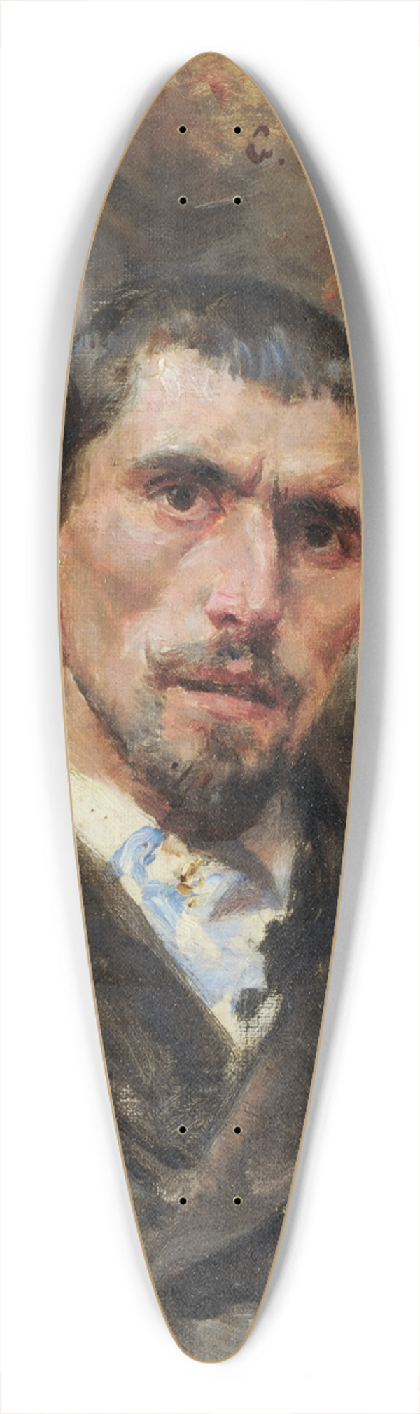 Georges Moreau de Tours - Portrait of William de Goumois 39.3 inch art pintail longboard deck