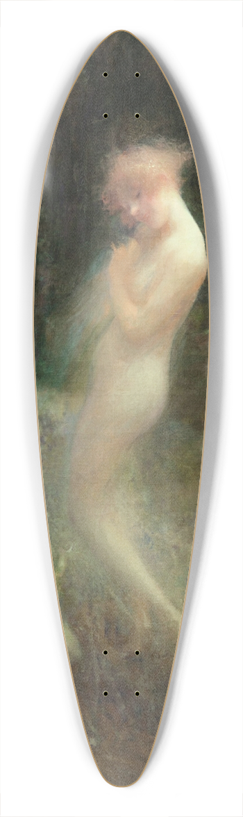 Georges Picard - A nymph and forest fairies 39.3 inch art pintail longboard deck