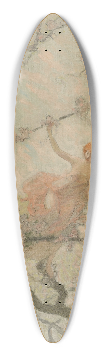 Georges Picard - Femme et enfants dans des branchages 39.3 inch art pintail longboard deck